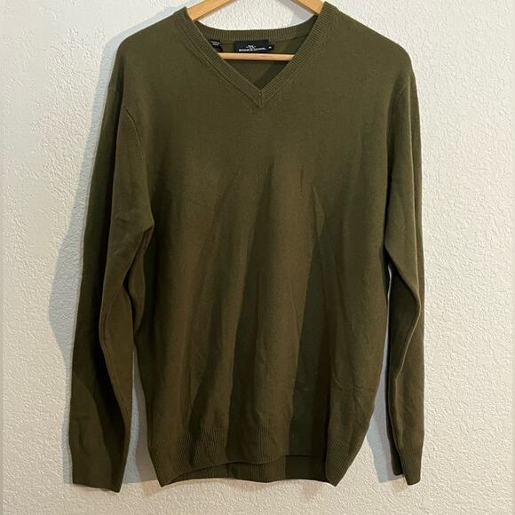 NWT RODD & Gunn Wool & Cashmere v-neck sweater Contemporary Office Minimalist